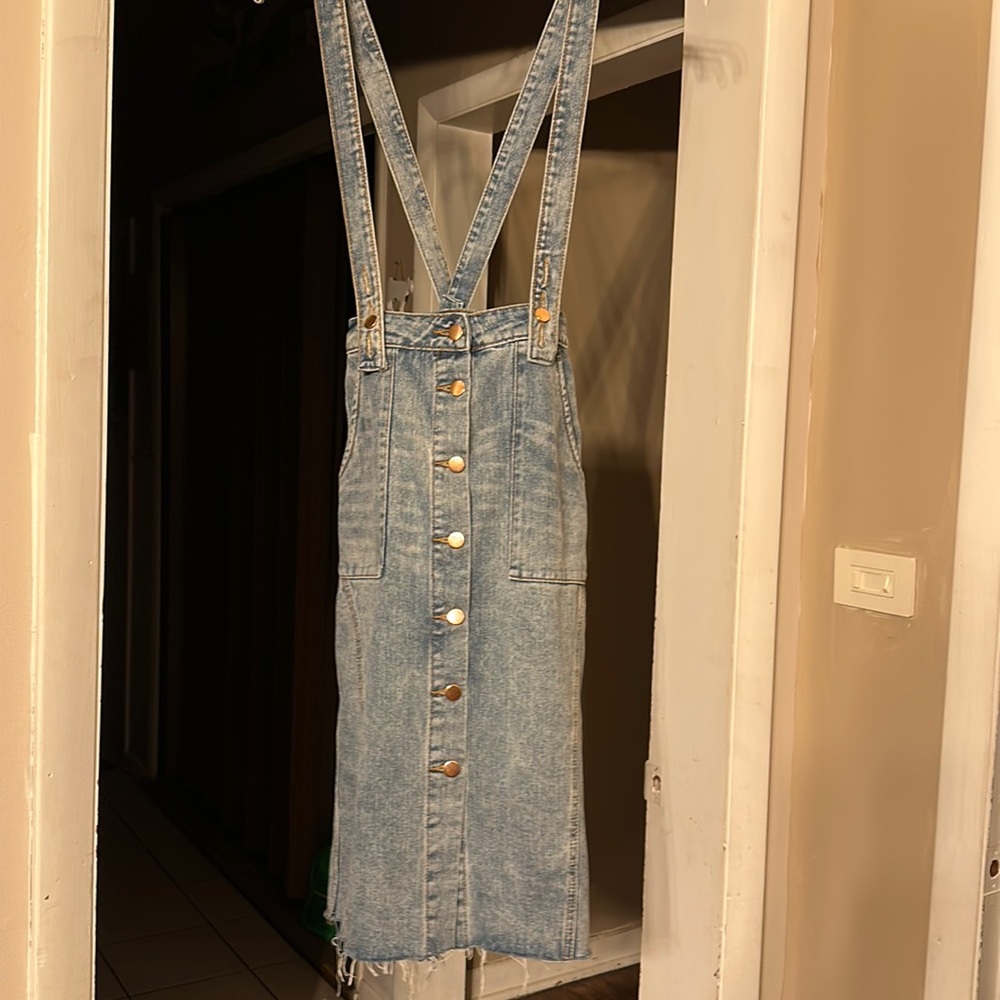 Jean overallskirt(American bazi Los Angeles)